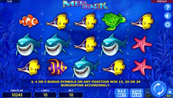 Знакомство с обитателями океана на игровом слоте «Mega Shark» в казино Максбет